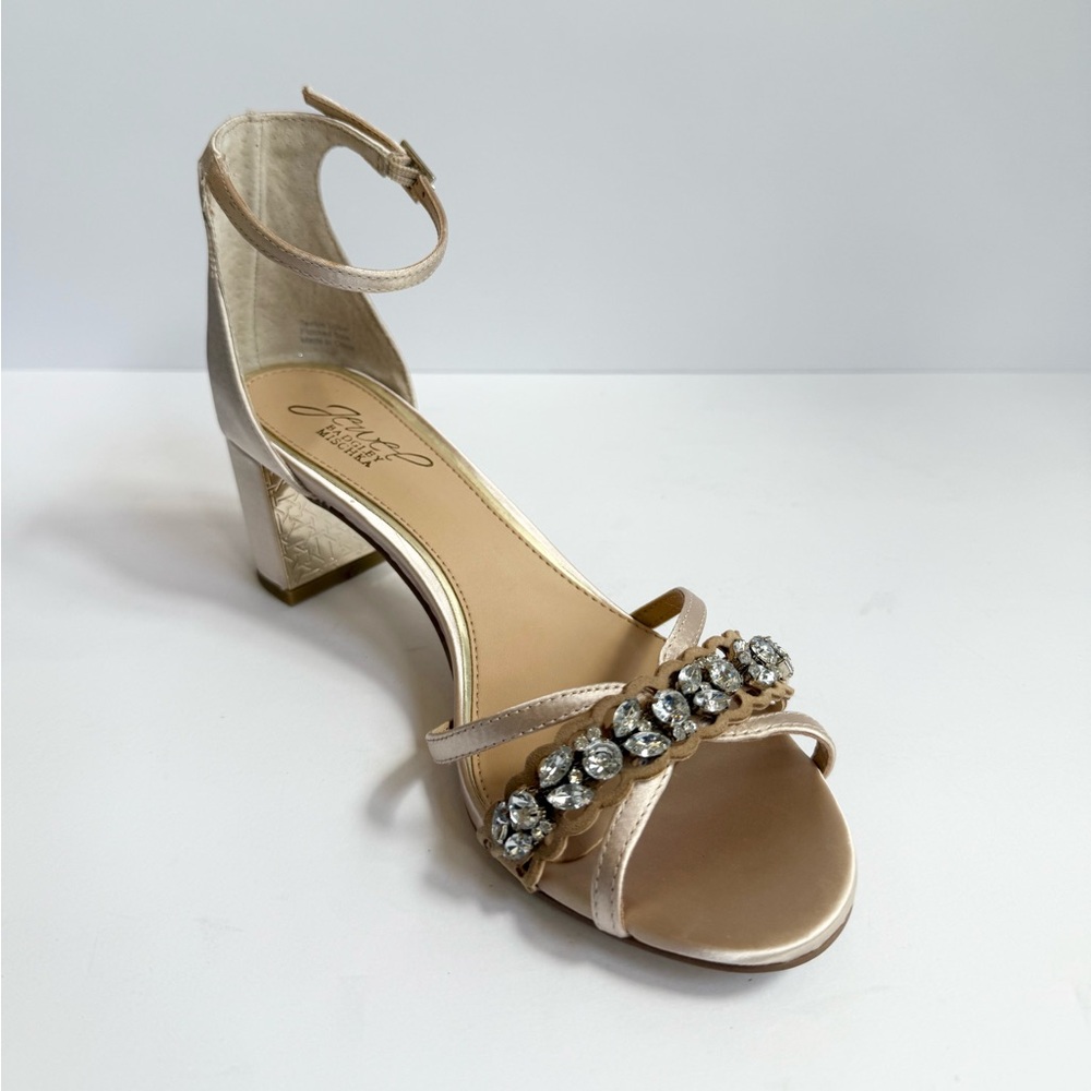 Jewel Badgley Mischka Giona Embellished Evening Sandals Size 10 New in Box